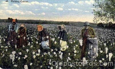 Picking Cotton, Black Americana Unused light paint chips on bottom corner