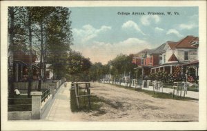 Princeton WV College Ave c1920 Postcard