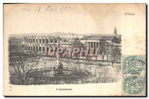 Postcard Old Nimes Esplanade