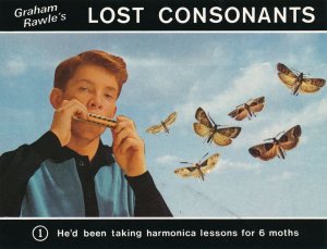 Graham Rawle's Lost Consonants Humor - Pun - Took Harmonica Lessons for 6 Moths