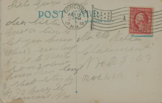 Concord New Hampshire   Kimball School, 1918 Postcard  Used