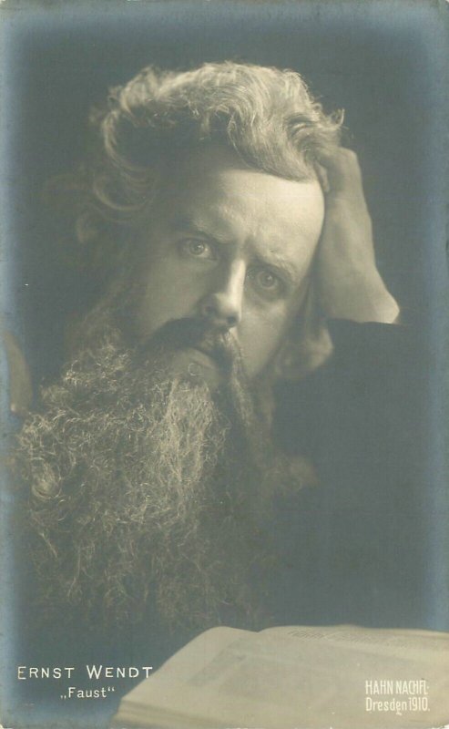 RPPC Actor Ernst Wendt, Faust Dresden Germany 1910 Postcard