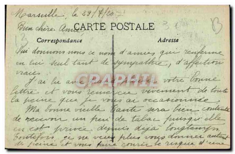 Postcard Old Marseille La Corniche hotel Roubion