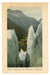 France - Chamonix. Bossons Glacier, View from the Top