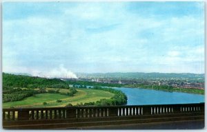 M-3837 Moccasin Bend & Tennessee River from Lookout Mountain Chattanooga Tenn...