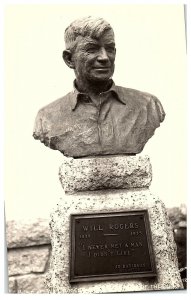 S-1528 RPPC Sanborn Postcard Bust of Will Rodgers. Colorado Springs, Colorado