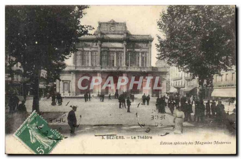 Old Postcard Beziers The Theater