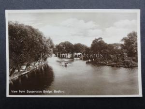 Bedfordshire: BEDFORD View from the Suspension Bridge - Old RP Postcard