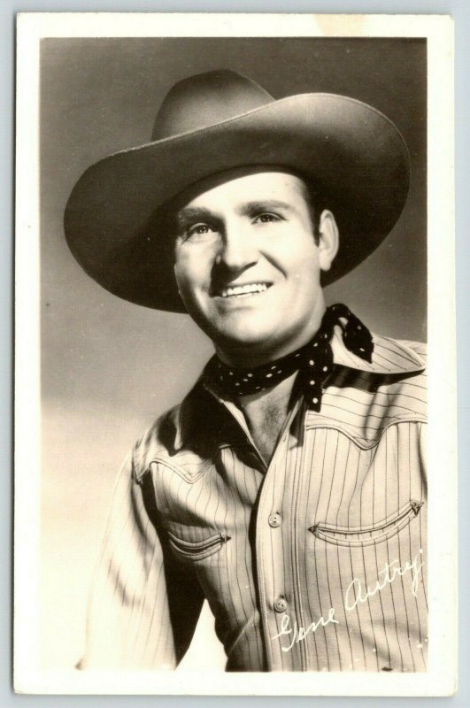 Singing Cowboy Western Movie Actor Gene Autry~Publicity Portrait~1940s RPPC 