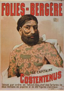 Foliest Bergere Le Capitaine Costentenus French Tattoo Theatre Poster Postcard