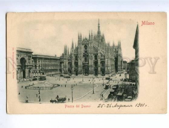 158557 Italy Milan MILANO Piazza del Duomo Cathedral Vintage