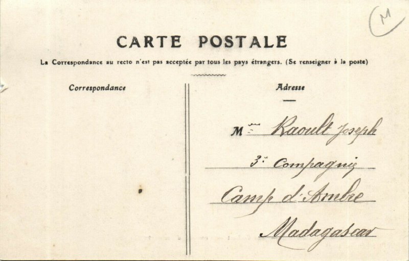 PC CPA MADAGASCAR, DIEGO SUAREZ, RUE COLBERT, Vintage Postcard (b14004)