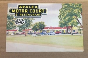 VINT POSTCARD - 1957 USED - AZALEA MOTOR COURT & RESTAURANT, CAMILLA,GEORGIA