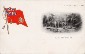 Victoria Park Truro Nova Scotia NS Patriotic Red Ensign Flag c1906 Postcard H50