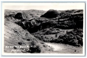 c1920's Presthus Photo Mountain Terrain Near Medora ND RPPC Photo Postcard 
