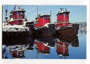 400644 BELFAST Penobscot Bay tugboat fleet Old postcard