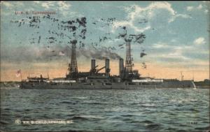 US Navy Battleship Connecticut c1910 Used Postcard