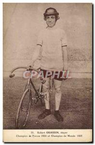 Old Postcard Velo Cycle Cycling Robert Grassin Stayer Champion of France in 1...