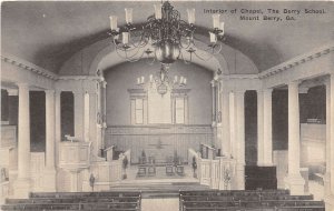 J63/ Mt Berry Georgia Postcard c1910 Schools Interior Chapel 172