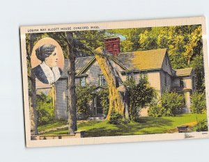 Postcard Louisa May Alcott House Concord Massachusetts USA