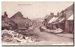 Old Postcard War 1914 fismes marl suburb vesle after the bombardment of German