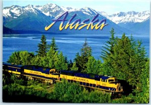 Postcard - Alaska Railroad With Views Of The Chugach Mountains, Alaska