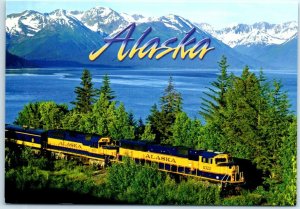 Postcard - Alaska Railroad With Views Of The Chugach Mountains, Alaska 