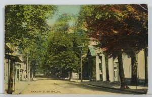 Bristol Pa Radcliff Street Inez Buckley St 1912  to Portland Maine Postcard N5