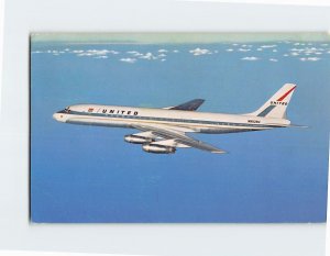 Postcard United Airlines DC-8 Jet Liner