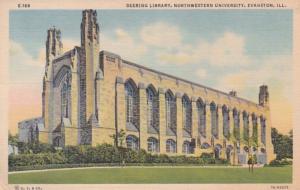 Illinois Evanston Deering Library Northwestern University Curteich