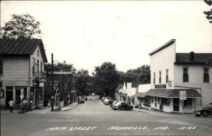 Nashville IN Main St. Visible Stores Real Photo Postcard