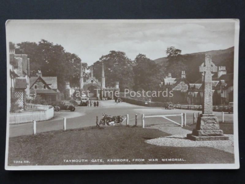 Perthshire: Taymouth Gate KENMORE from War Memorial - Old RP Postcard by Moir