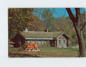 M-158332 Sod Roof Cabin Little Norway Blue Mounds Wisconsin USA