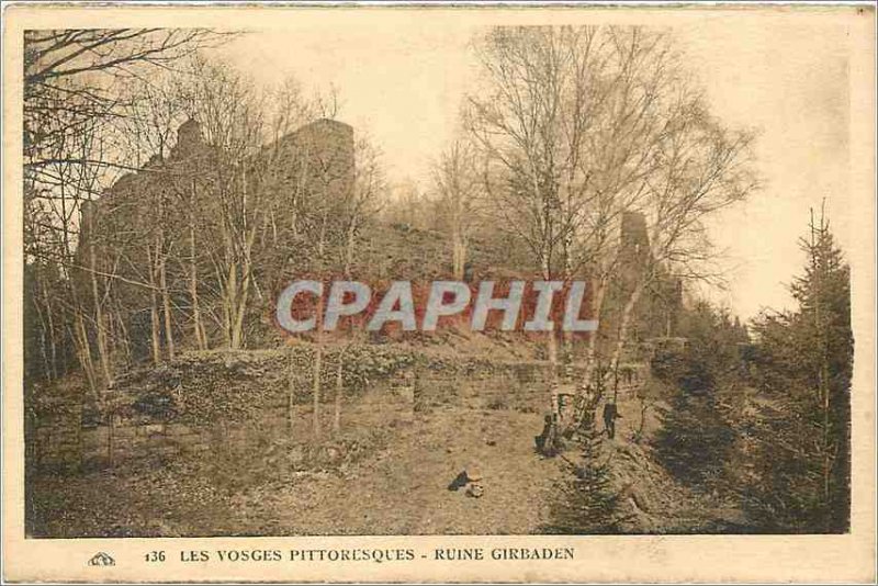 Old Postcard Vosges Picturesque Ruin Girbaden