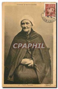 Old Postcard Types Auvergne Old Peasant