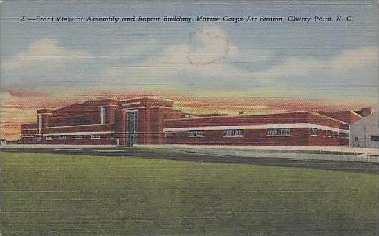 North Carolina Cherry Point Front View Of Assembly And Repair Building Marine...