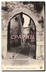 Old Postcard La Turbie La Rue Portal