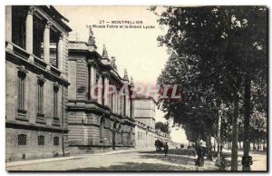 Old Postcard Montpellier The Fabre museum and the general high school