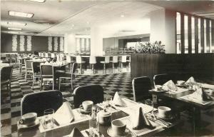 c1960 RPPC Coffee Room La Salle Hotel Chicago IL Mid-Century Modern Diner