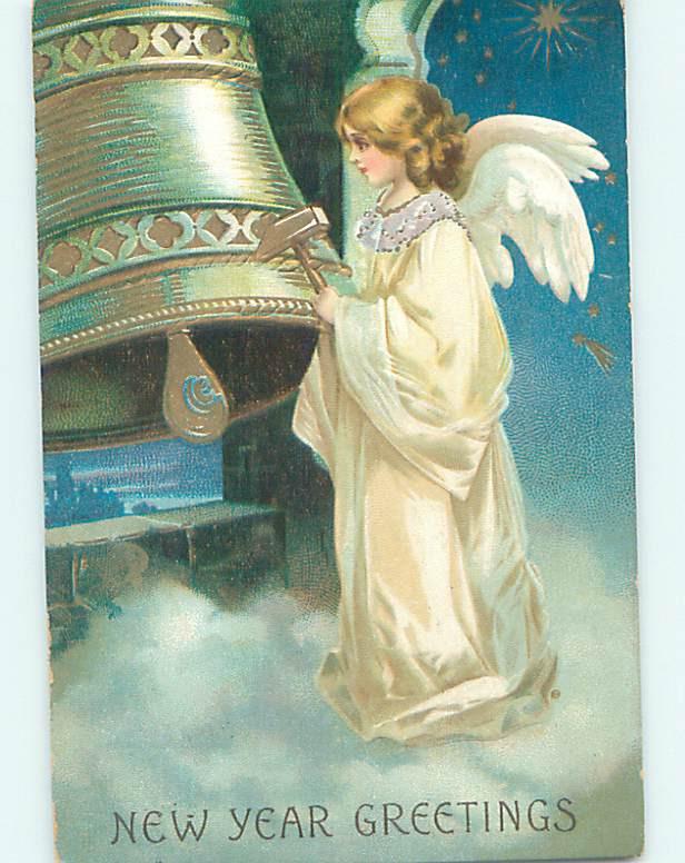 Pre-Linen new year PRETTY ANGEL STRAKES LARGE BELL WITH HAMMER HQ8022