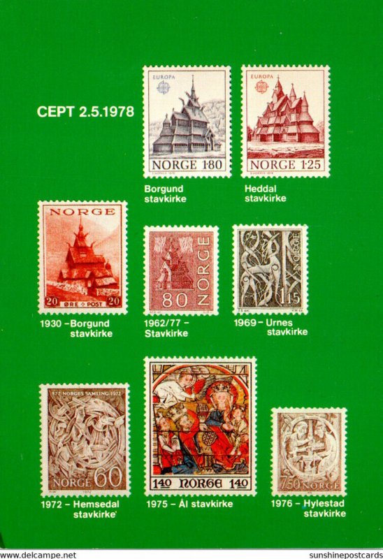 Stamps On Postcards 1978 Norway