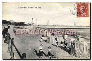 Postcard Old Saint Nazaire The Beach