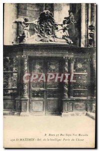 Old Postcard St Maximin Int door of the Choir Basilica