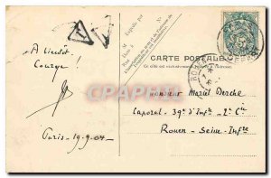 Old Postcard La Jetee one day storm Havre Lighthouse