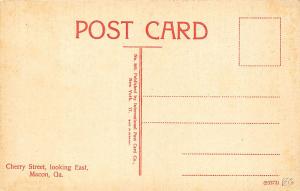 Macon GA Cherry Street Store Fronts Horse & Wagons Postcard