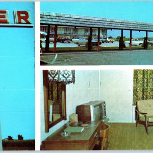 8 Oversized c1960s Princeton, ILL Voyager Inn Motel Postcard Best Western IL 1T