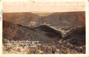 New Creek West Virginia Devils Saddle Real Photo Antique Postcard K11358