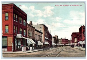 1909 West Street Exterior Store Building Waterloo Iowa Vintage Antique Postcard