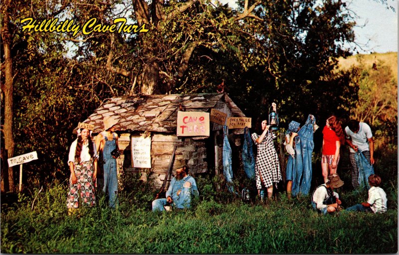 Galena MO Hillbilly Cave Tours Postcard unused 1960s