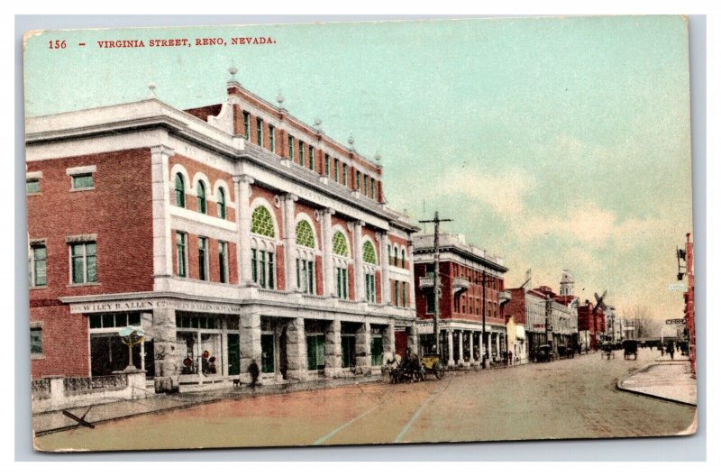 Virginia Street View Reno Nevada NV 1907 DB Postcard V3